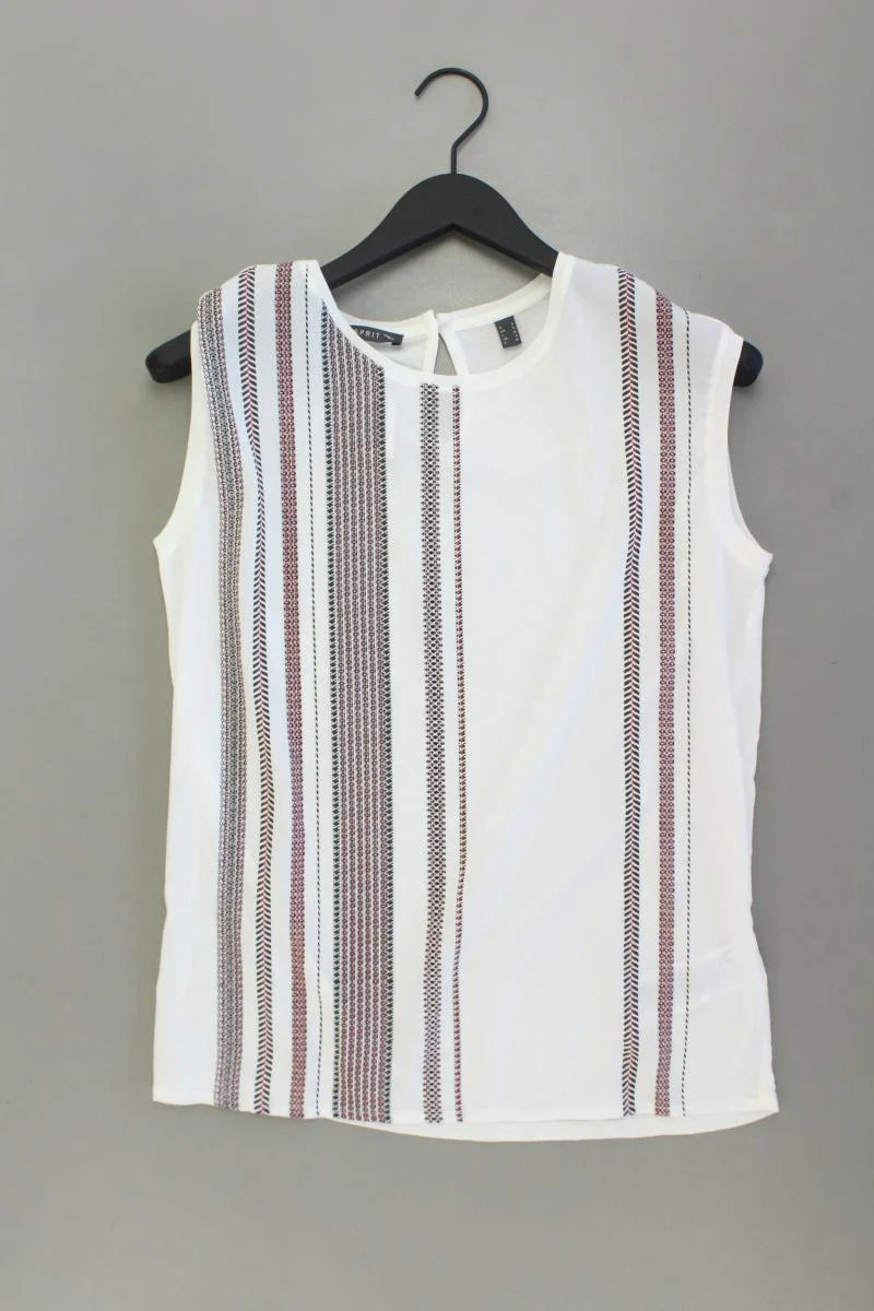Esprit Ärmellose Bluse Gr. S weiß aus Viskose