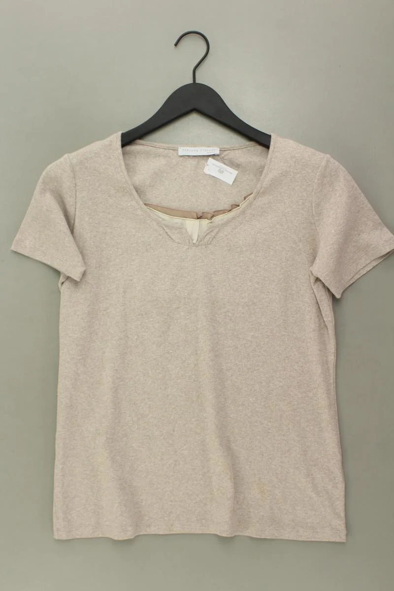 Fabiana Filippi Strickshirt Gr. IT 50 Kurzarm creme aus Baumwolle