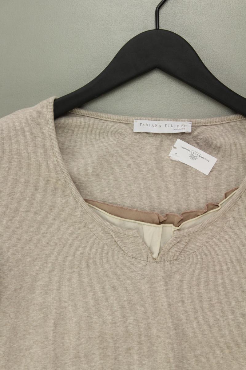 Fabiana Filippi Strickshirt Gr. IT 50 Kurzarm creme aus Baumwolle - Image 2