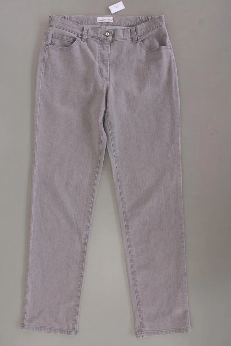 Helena Vera Straight Jeans Gr. 38 grau aus Baumwolle