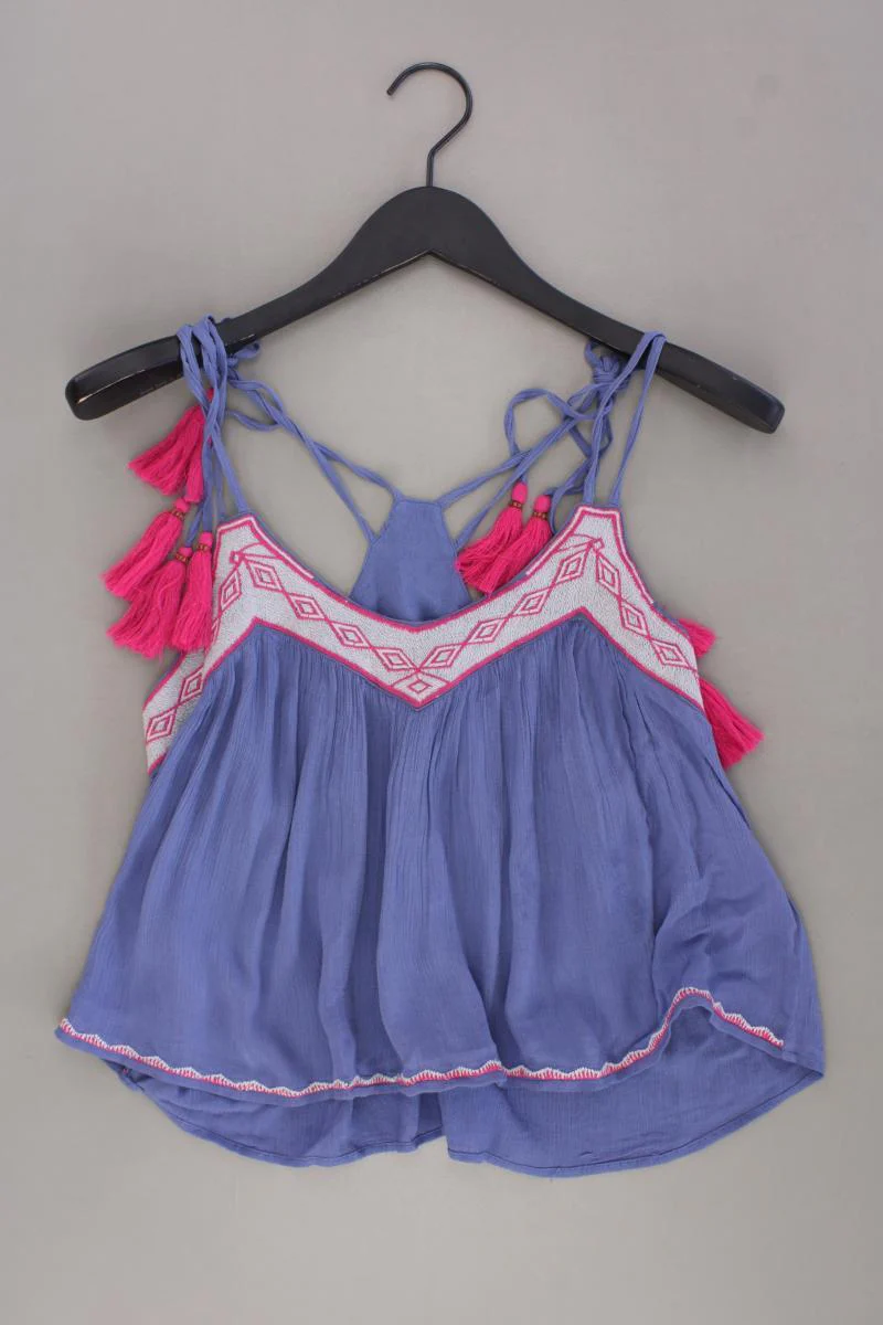 Glamorous Spaghetti-Top Gr. 38 blau aus Viskose