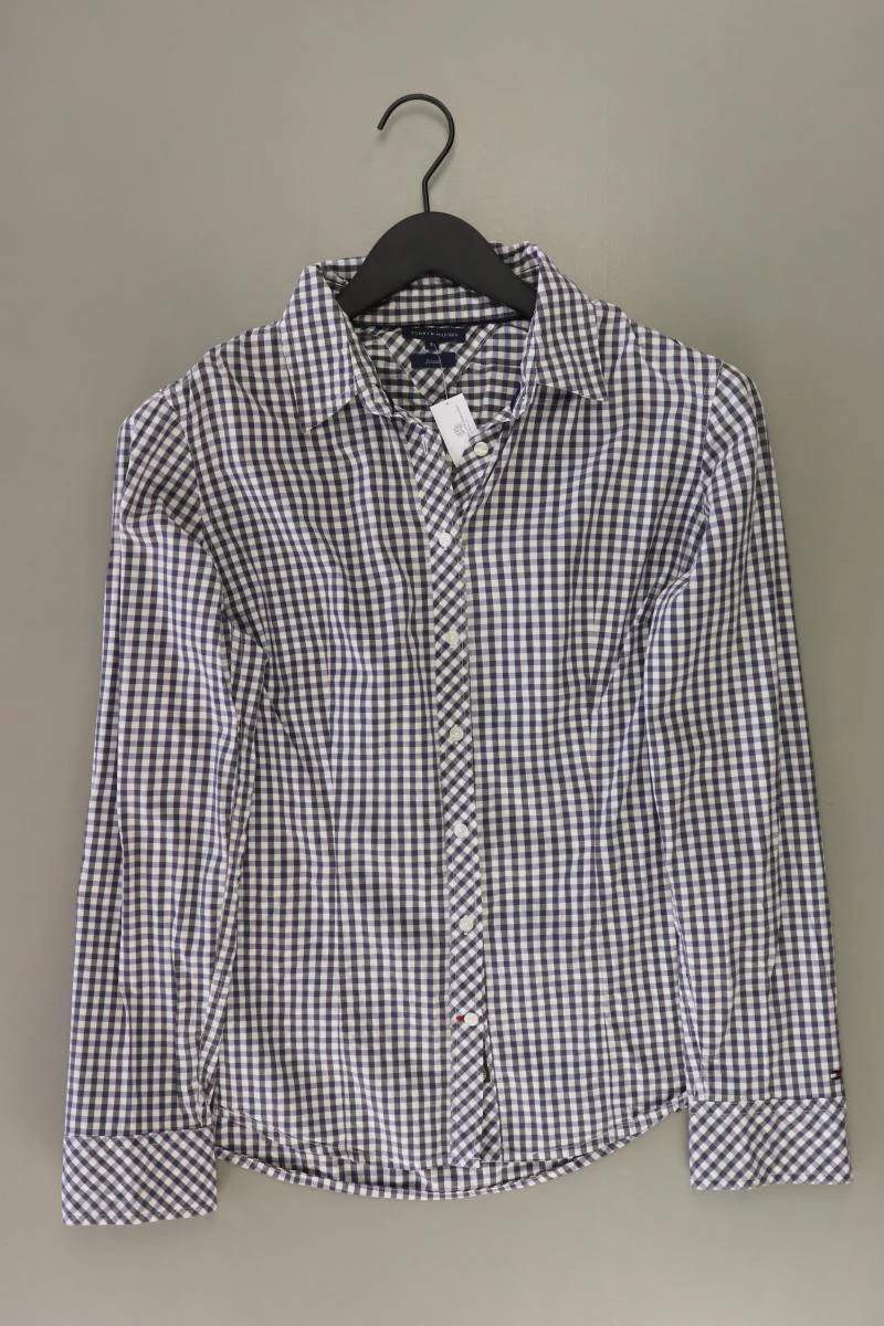 Tommy Hilfiger Karobluse Gr. US 10 (M) kariert Langarm blau aus Baumwolle