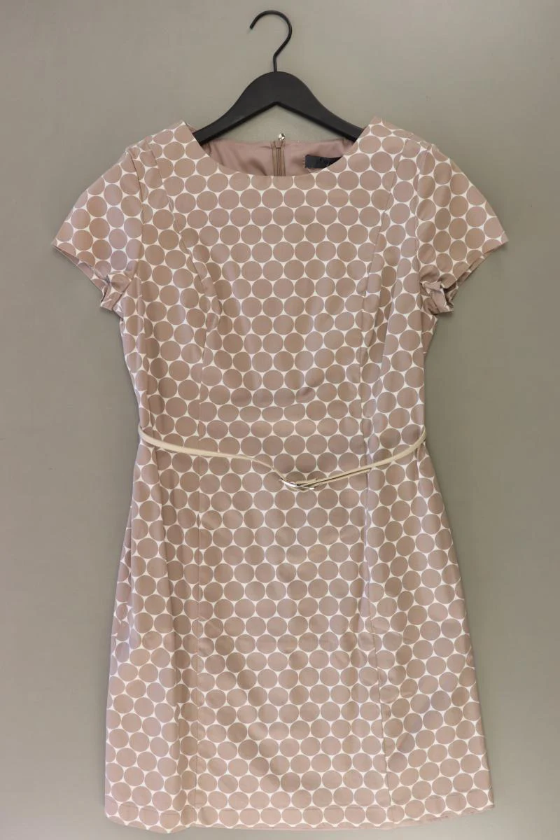 s.Oliver Premium Kurzarmkleid Gr. 40 gepunktet mit Gürtel braun