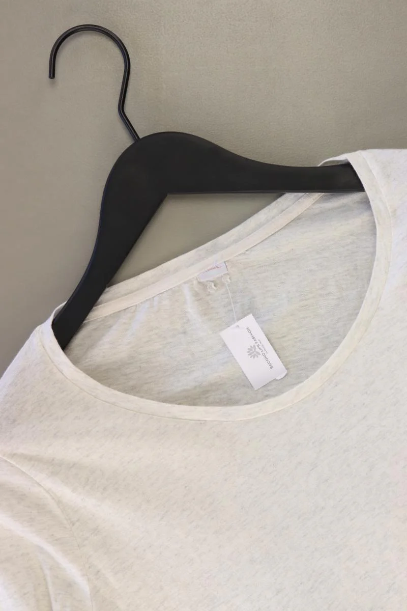 s.Oliver Longsleeve-Shirt Gr. 40 Langarm mit Pailletten creme aus Baumwolle - Image 3