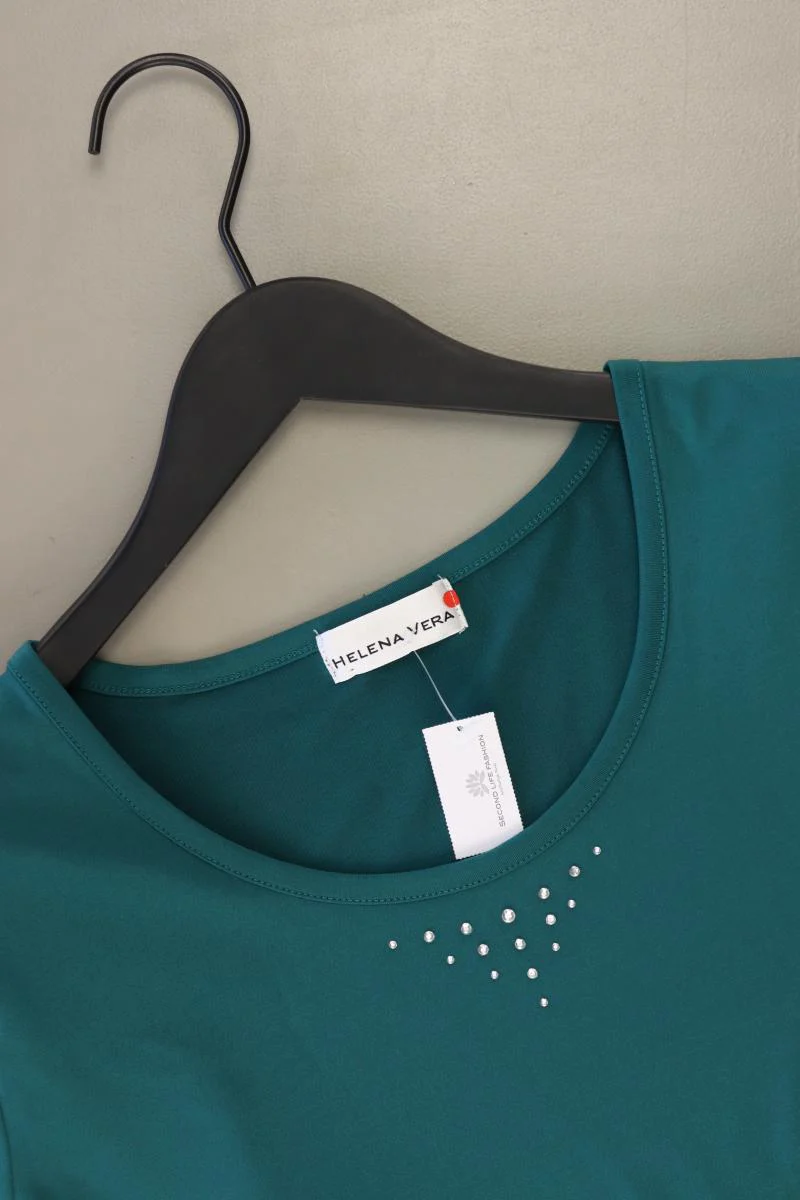Helena Vera T-Shirt Gr. 44 Kurzarm mit Nieten grün aus Polyester - Image 3