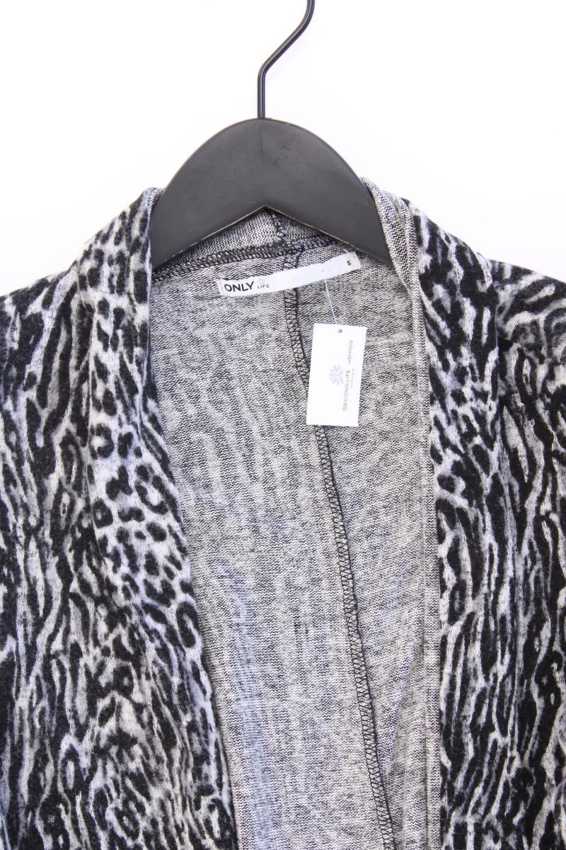 Only Strickjacke Gr. S mit Tierdruck Langarm grau aus Viskose - Image 2