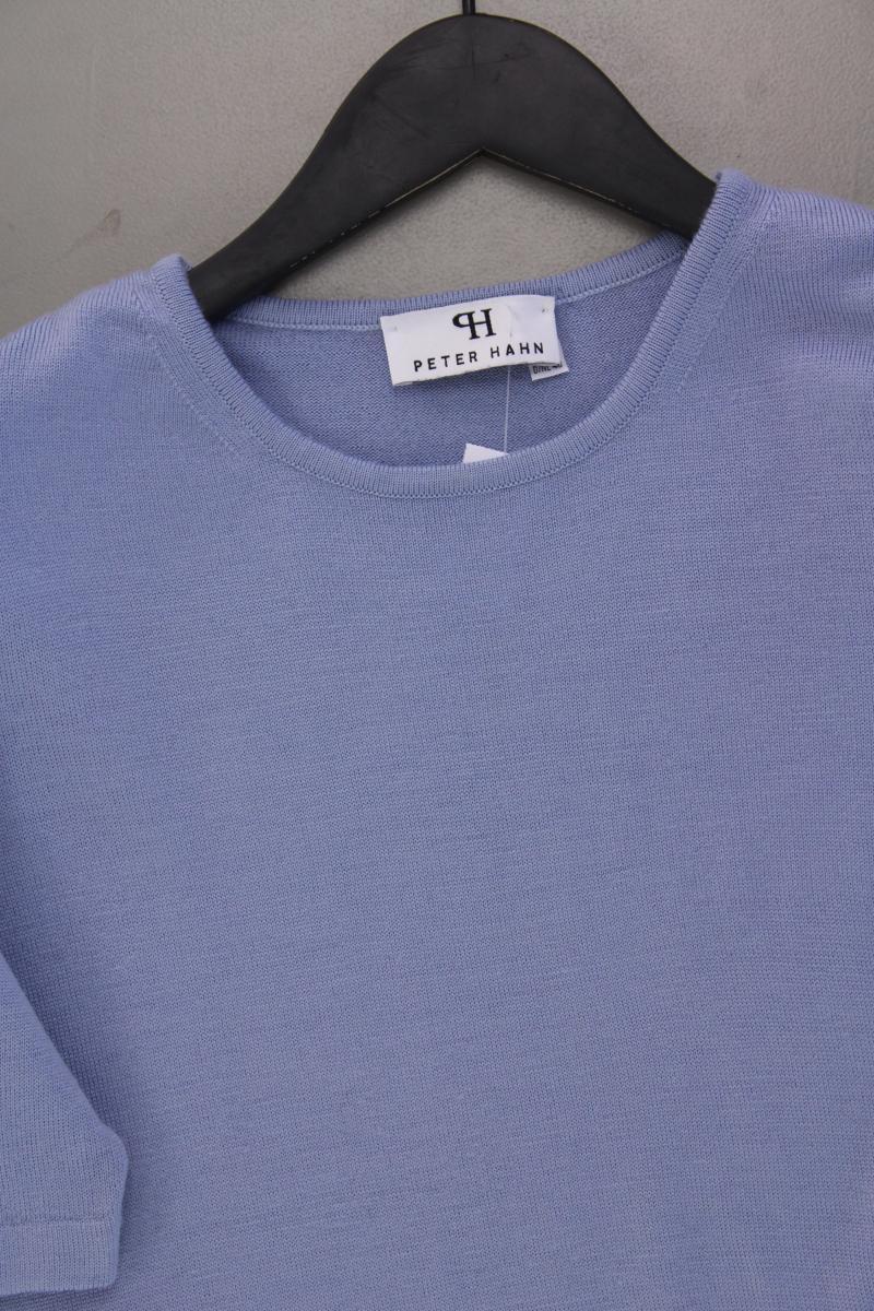 Peter Hahn Strickshirt aus Wolle Gr. 40 Kurzarm blau - Image 2