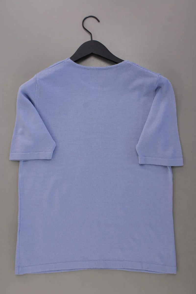 Peter Hahn Strickshirt aus Wolle Gr. 40 Kurzarm blau - Image 3