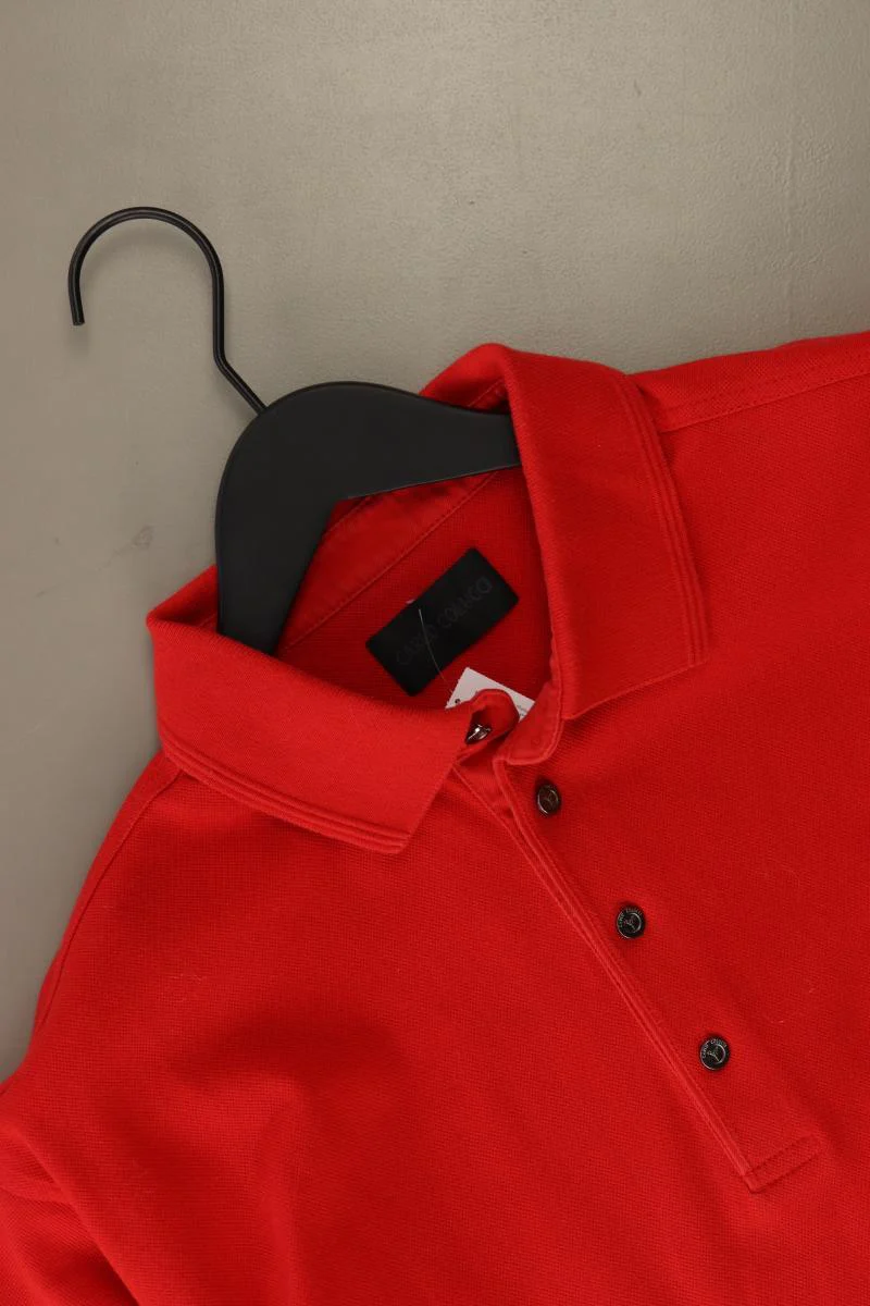 Carlo Colucci Poloshirt für Herren Gr. L Kurzarm rot aus Baumwolle - Image 3