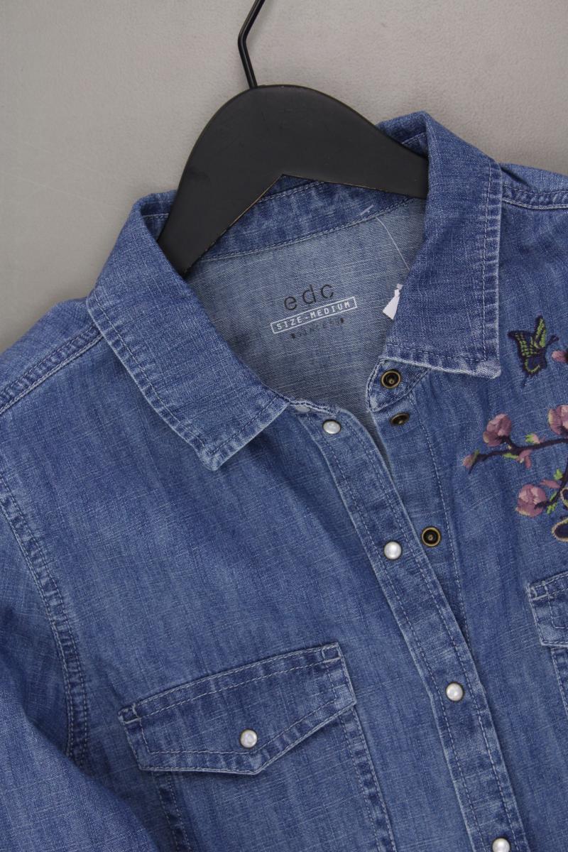 edc by Esprit Jeansbluse Gr. M Langarm blau aus Baumwolle - Image 2