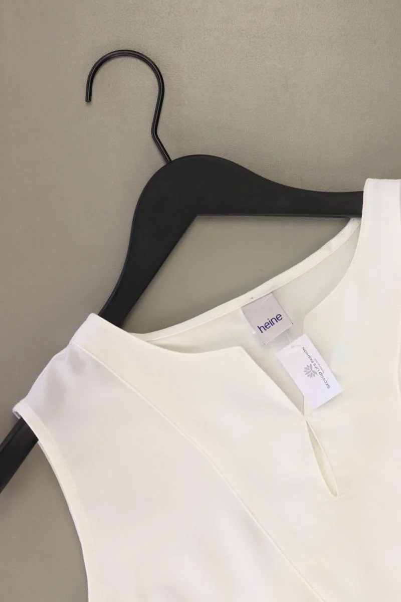 Heine Ärmellose Bluse Gr. 40 weiß aus Polyester - Image 3