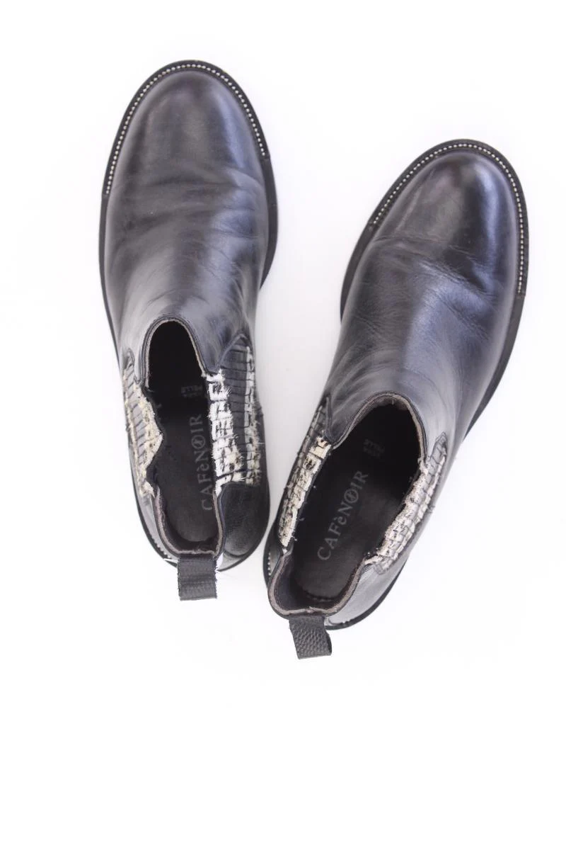 Café Noir Stiefeletten Gr. 37 schwarz aus Leder - Image 7