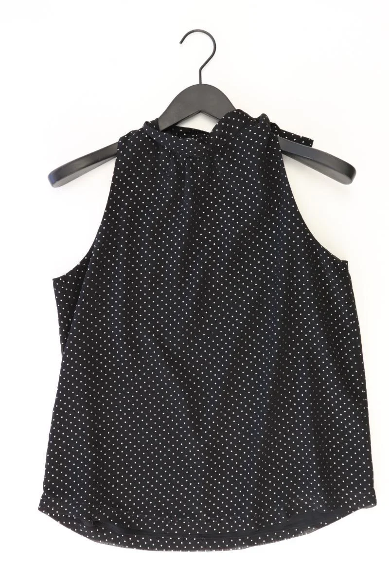 Esprit Ärmellose Bluse Gr. M gepunktet schwarz aus Polyester