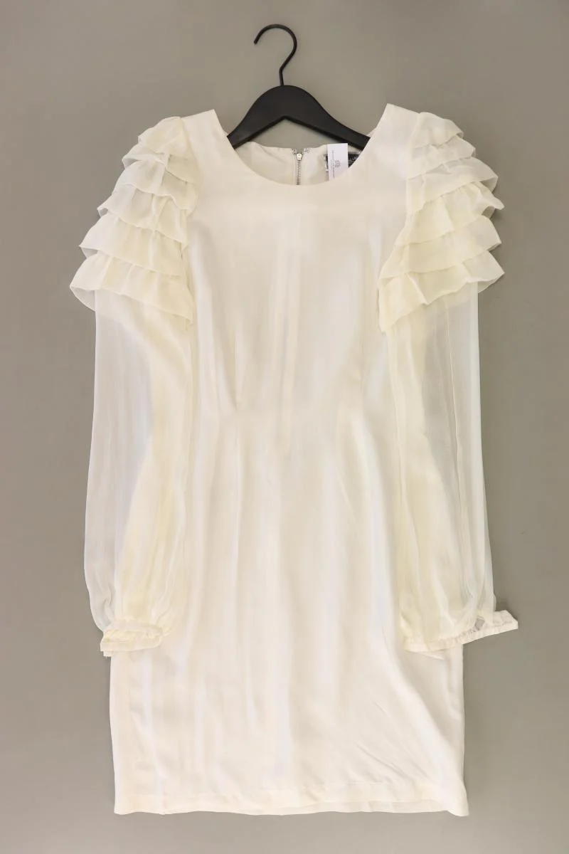 Lipsy London Abendkleid Gr. UK 8 (XS) Langarm creme
