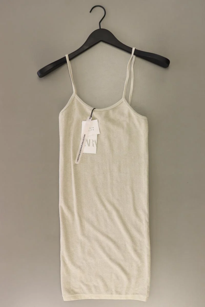 Zara Schlauchkleid Gr. M neu mit Etikett Träger creme aus Viskose