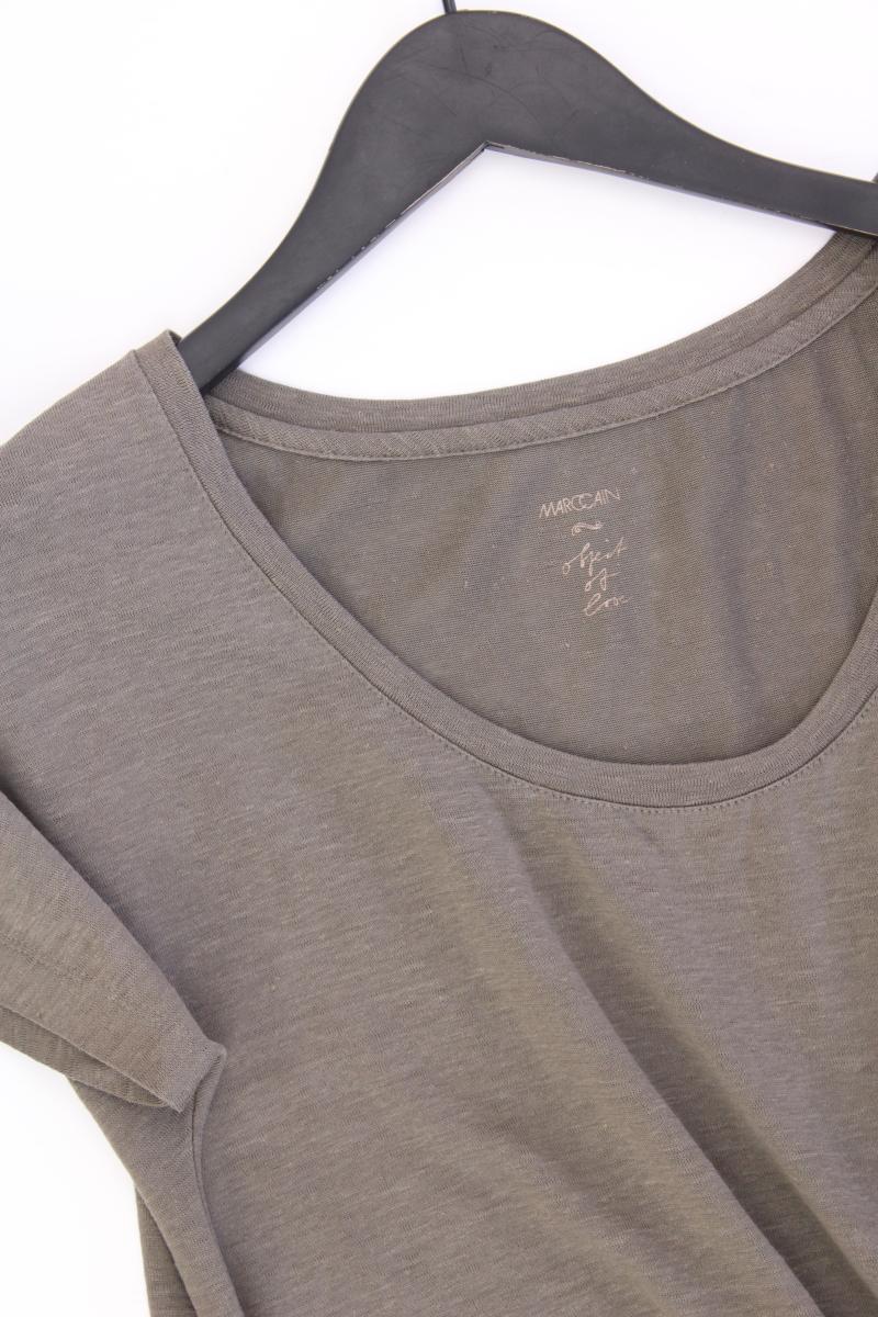 Marc Cain T-Shirt Gr. 38 Kurzarm olivgrün aus Leinen - Image 2