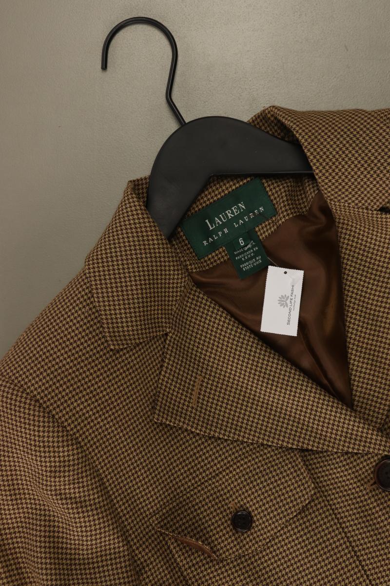 LAUREN Ralph Lauren Longblazer Gr. US 6 (XS) hahnentritt Vintage braun aus Rayon - Image 3