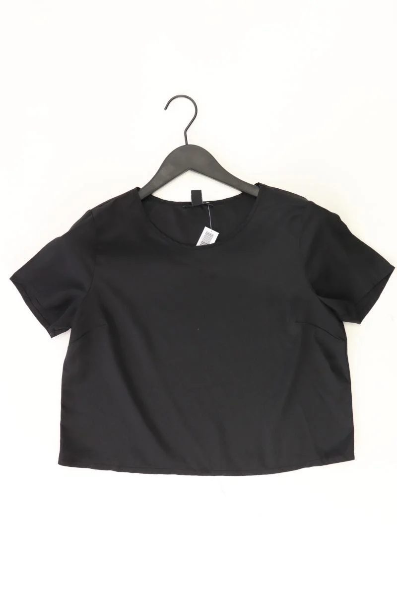 forever 21 Kurzarmbluse Gr. M schwarz aus Polyester