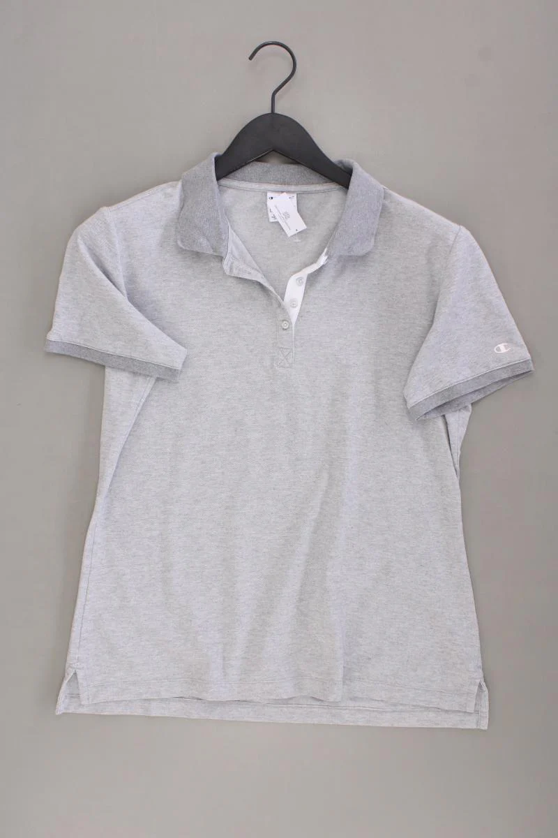 Champion Poloshirt Gr. XL Kurzarm grau