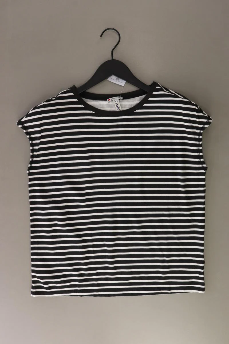 Street One Ringelshirt Gr. 36 gestreift Kurzarm schwarz aus Baumwolle