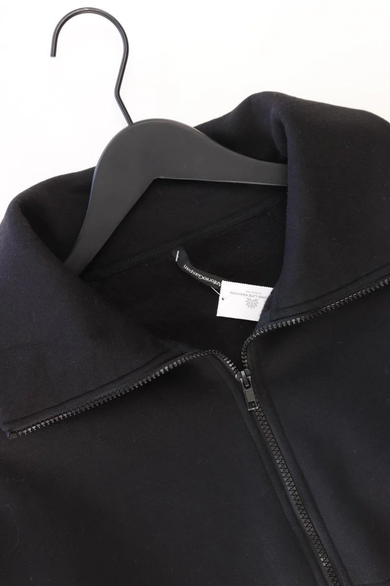 pier antonio gaspari Lange Jacke Gr. IT 46 (M) schwarz aus Baumwolle - Image 3