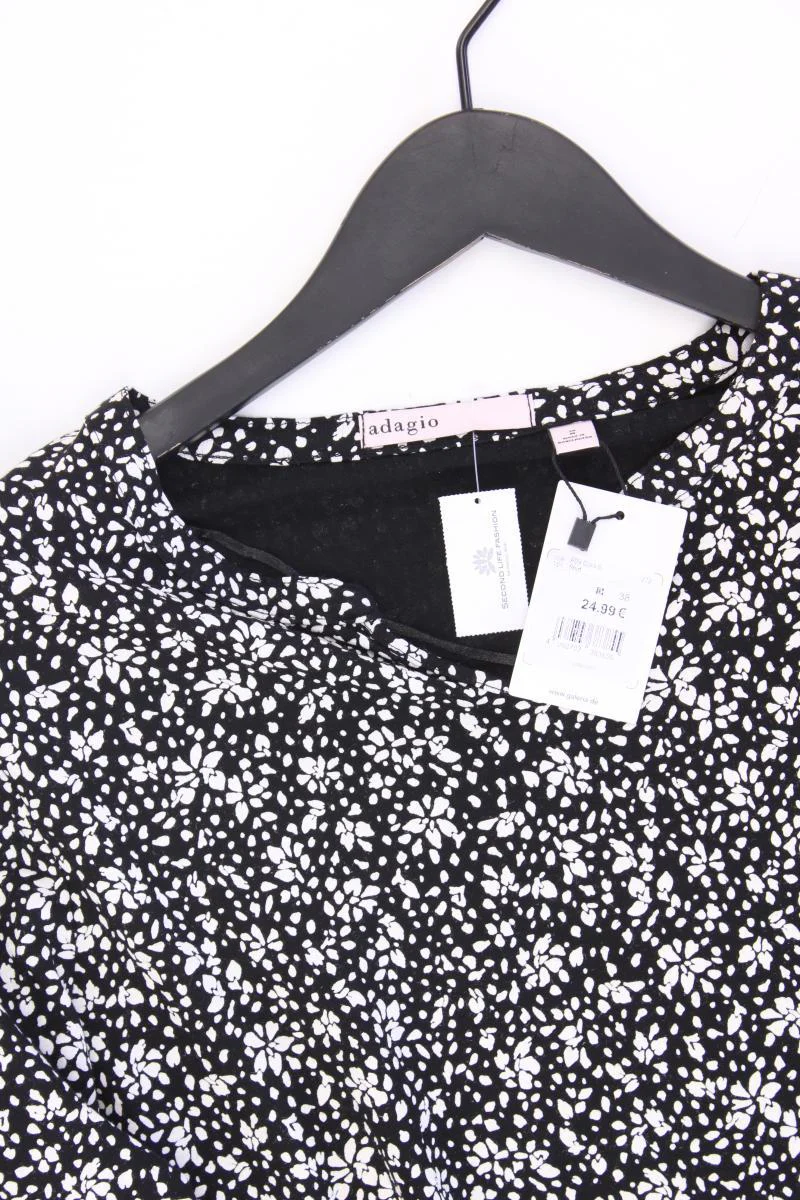 Adagio Longsleeve-Shirt Gr. 38 mit Blumenmuster neu mit Etikett Langarm schwarz - Image 2