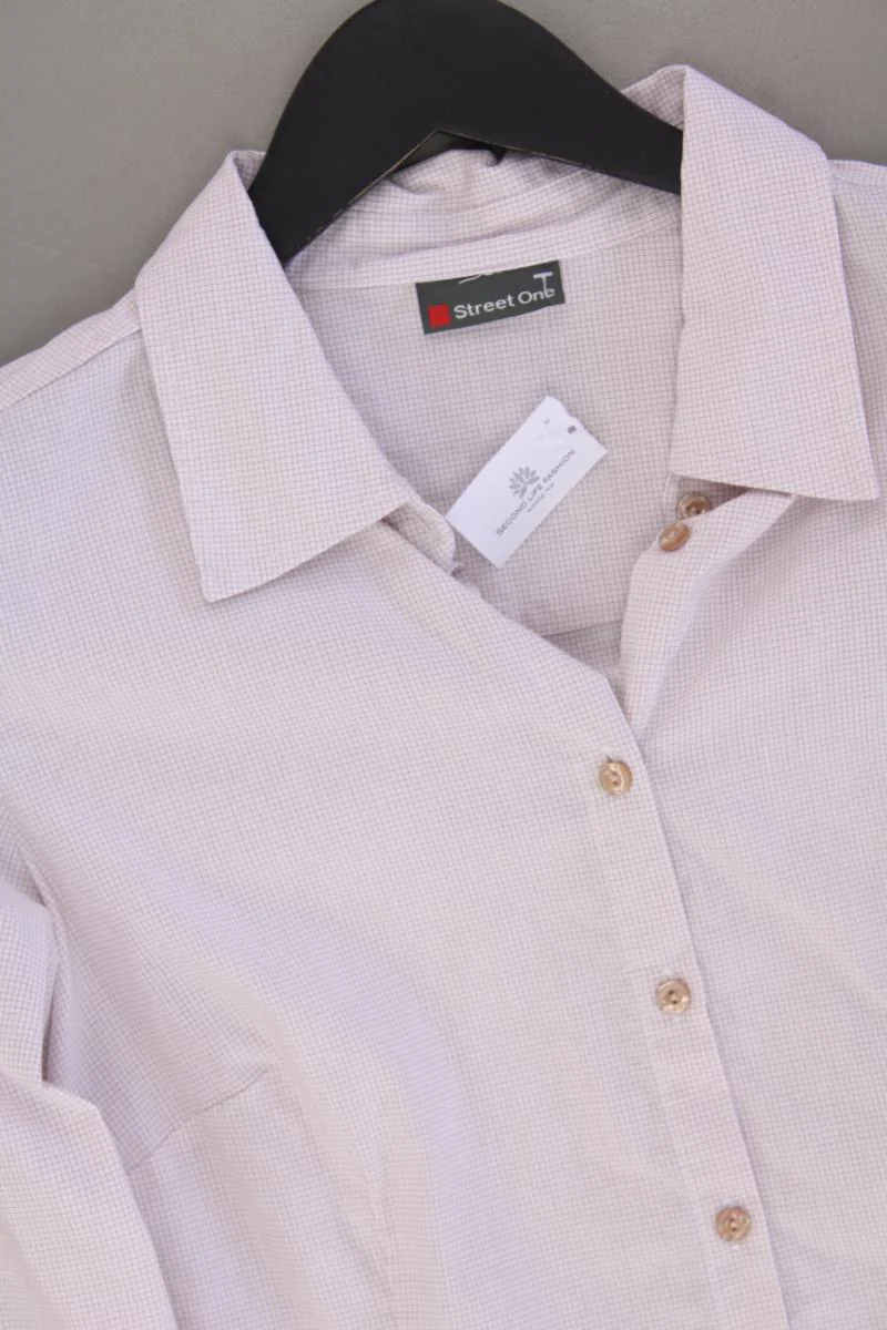Street One Karobluse Gr. 38 kariert Langarm rosa aus Baumwolle - Image 2