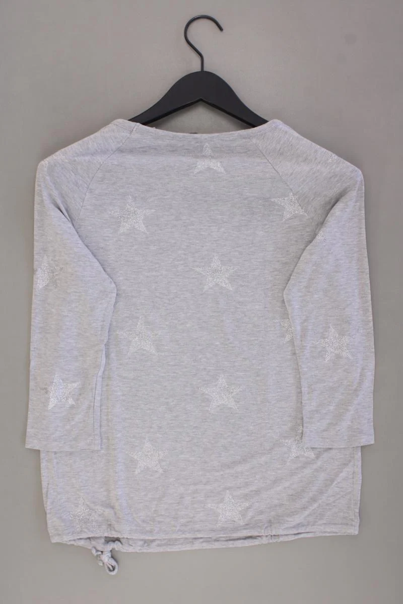 Street One Shirt mit Sternenmuster Gr. 36 neuwertig 3/4 Ärmel grau - Image 3