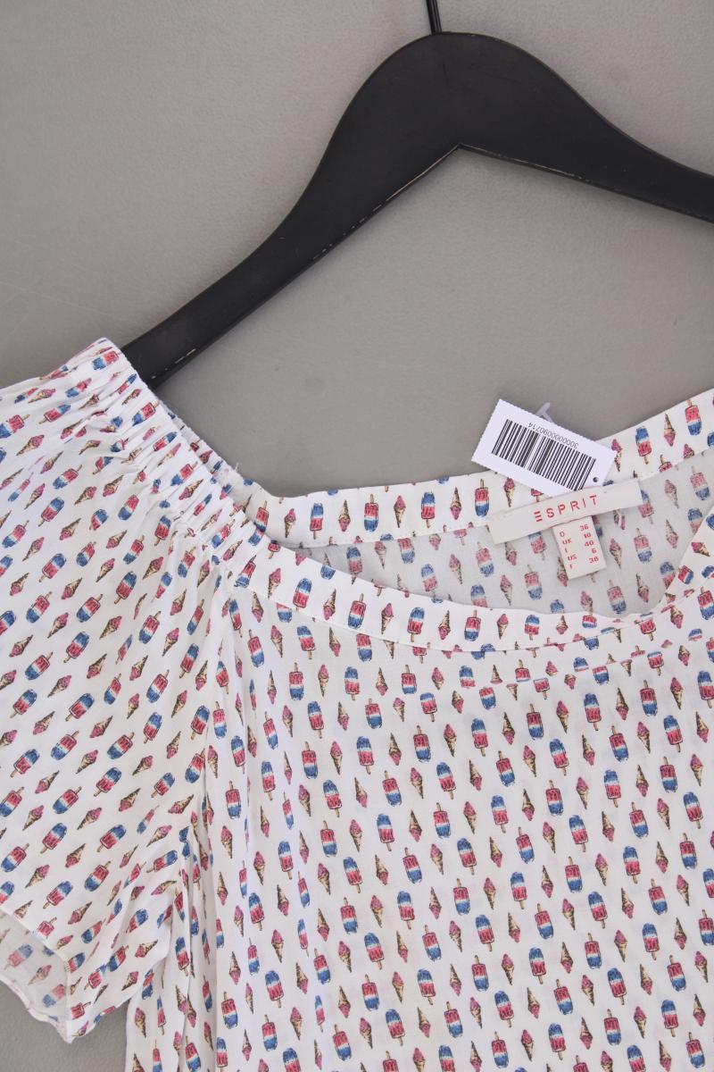 Esprit Bluse mit Eismuster Gr. 36 Kurzarm mit Carmen-Ausschnitt mehrfarbig - Image 2