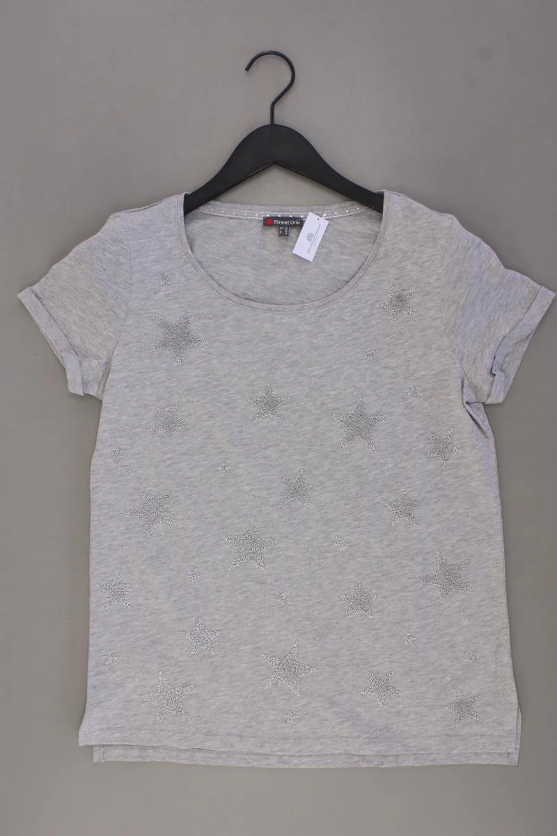 Street One T-Shirt Gr. 36 Kurzarm grau