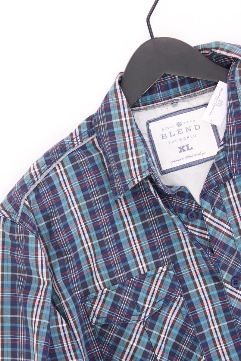 Blend Karohemd für Herren Gr. XL kariert Langarm blau aus Baumwolle - Image 2