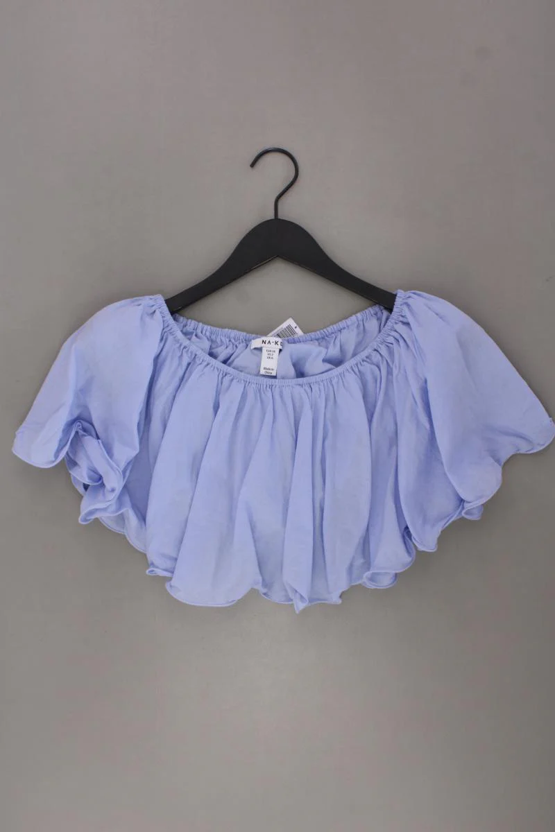 NA-KD Crop Top Gr. 34 blau aus Baumwolle