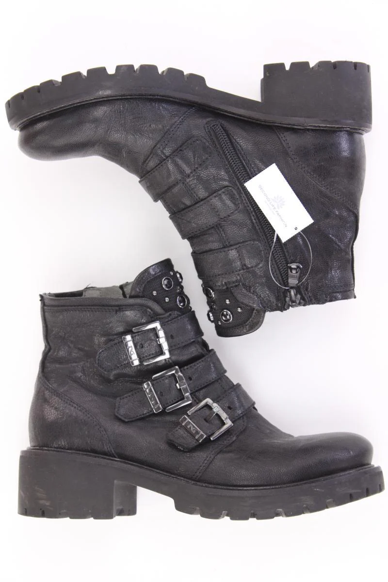 Nero Giardini Stiefeletten Gr. 37 mit Nieten schwarz aus Leder - Image 2