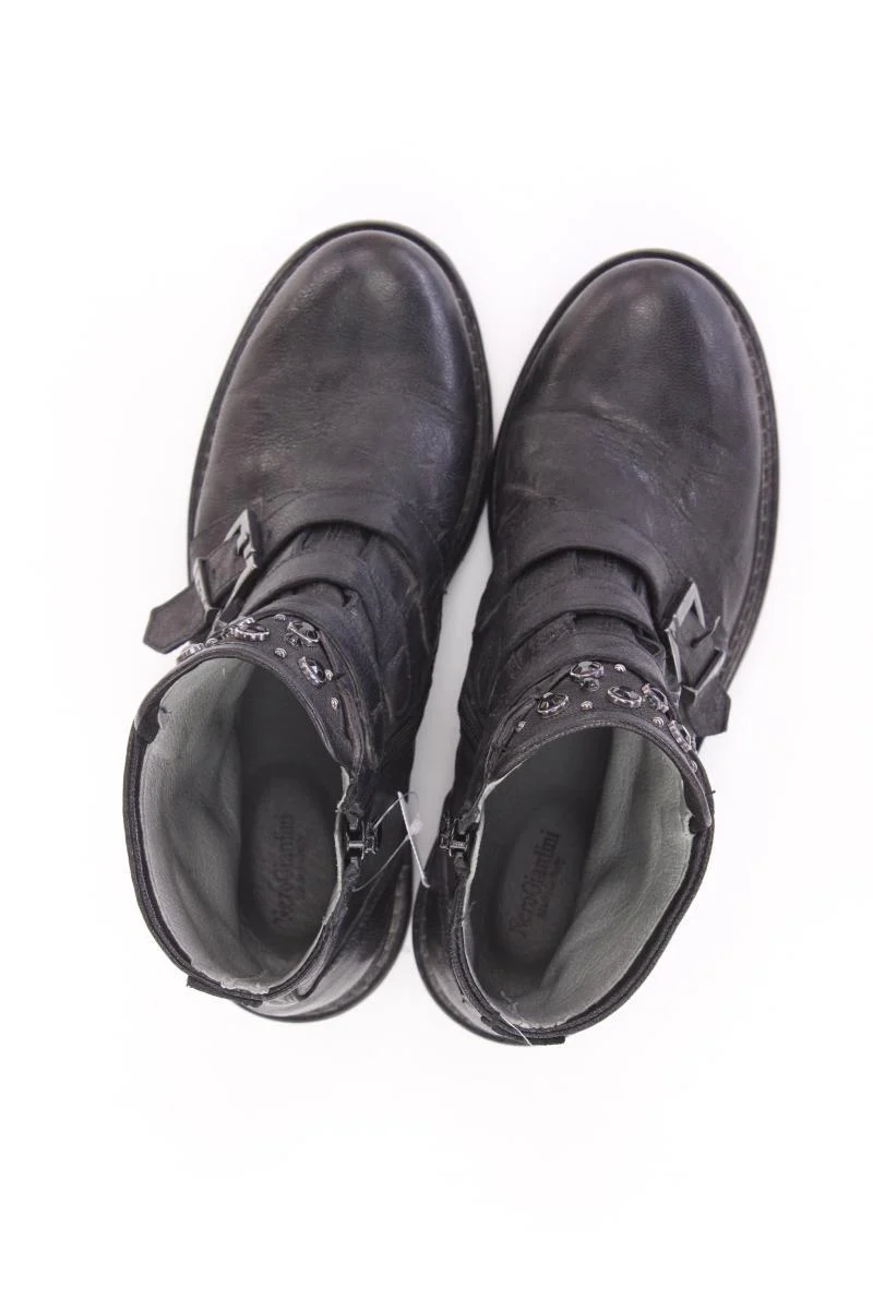 Nero Giardini Stiefeletten Gr. 37 mit Nieten schwarz aus Leder - Image 3