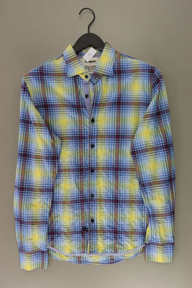 Desigual Karohemd für Herren Gr. L kariert Langarm mehrfarbig aus Baumwolle