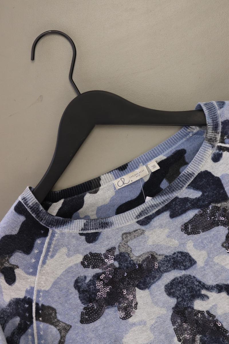 Chelsea Rose Feinstrickpullover Gr. 38 camouflage mit Pailletten blau - Image 3