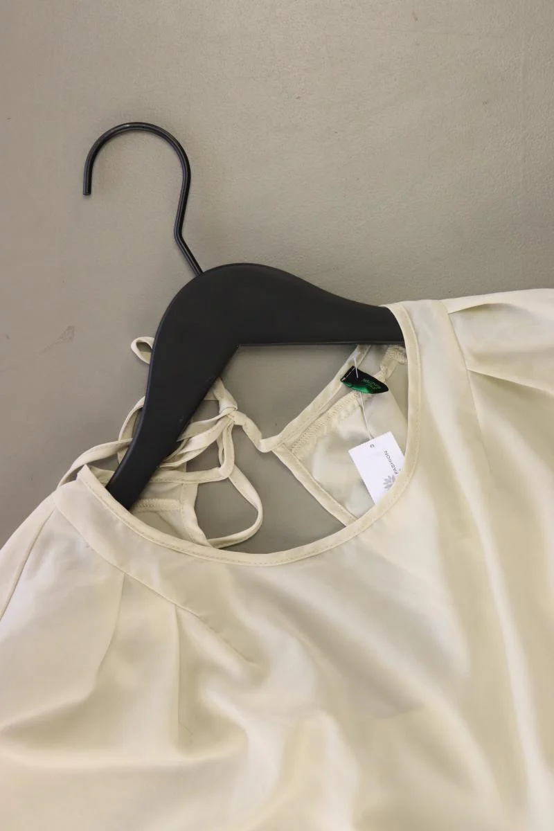 Benetton Kurzarmbluse Gr. S creme aus Polyester - Image 3