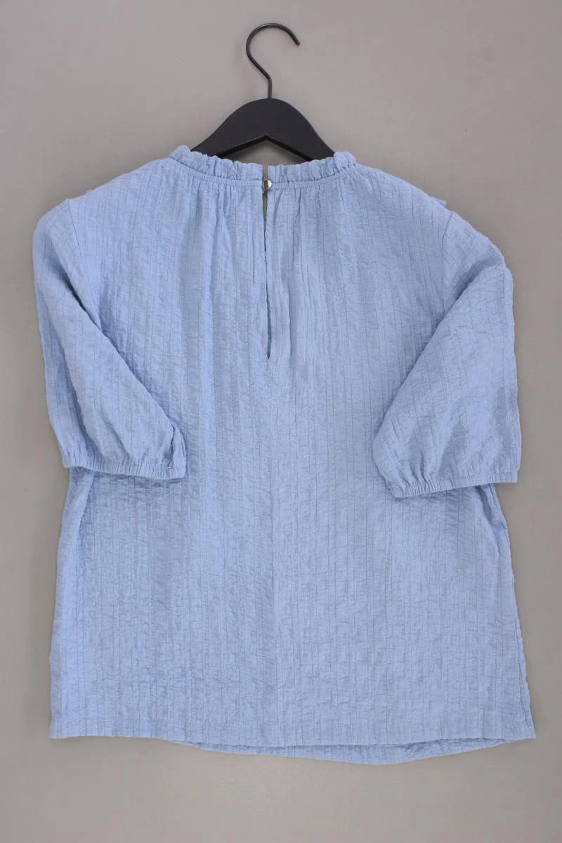 Cream Rüschenbluse Gr. 36 Kurzarm blau aus Viskose - Image 3