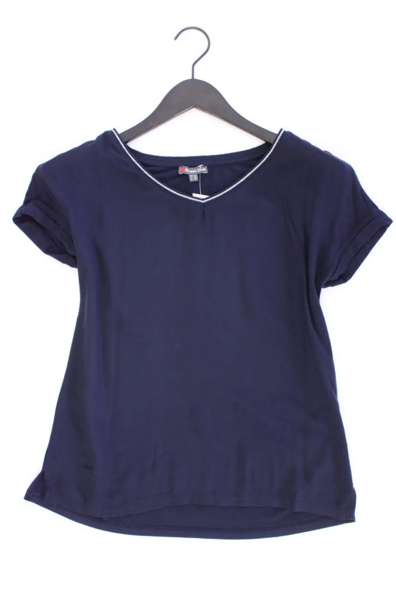 Street One Kurzarmbluse Gr. 36 blau
