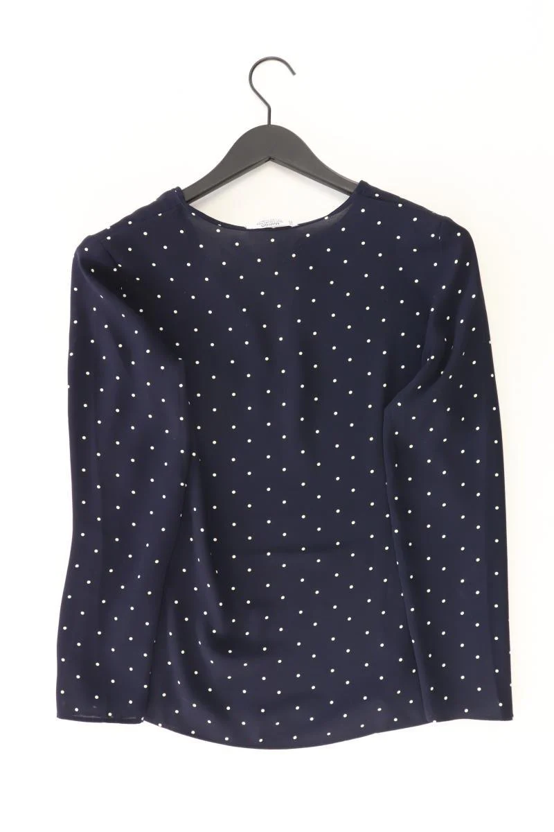 Mango Langarmbluse Gr. S gepunktet blau aus Polyester - Image 2