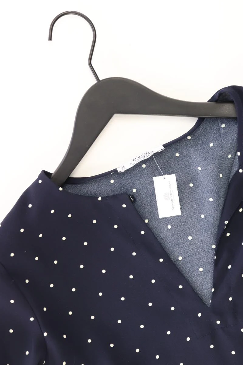 Mango Langarmbluse Gr. S gepunktet blau aus Polyester - Image 3