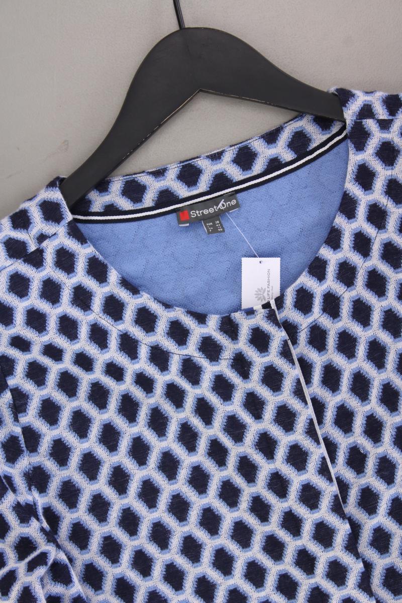Street One Regular Cardigan Gr. 38 geometrisches Muster Langarm blau - Image 2