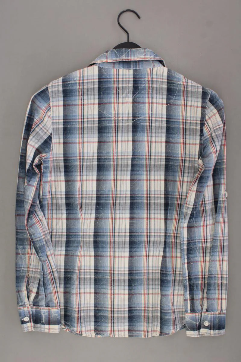 Hilfiger Denim Karobluse Gr. M kariert Langarm mit Nieten blau aus Baumwolle - Image 3