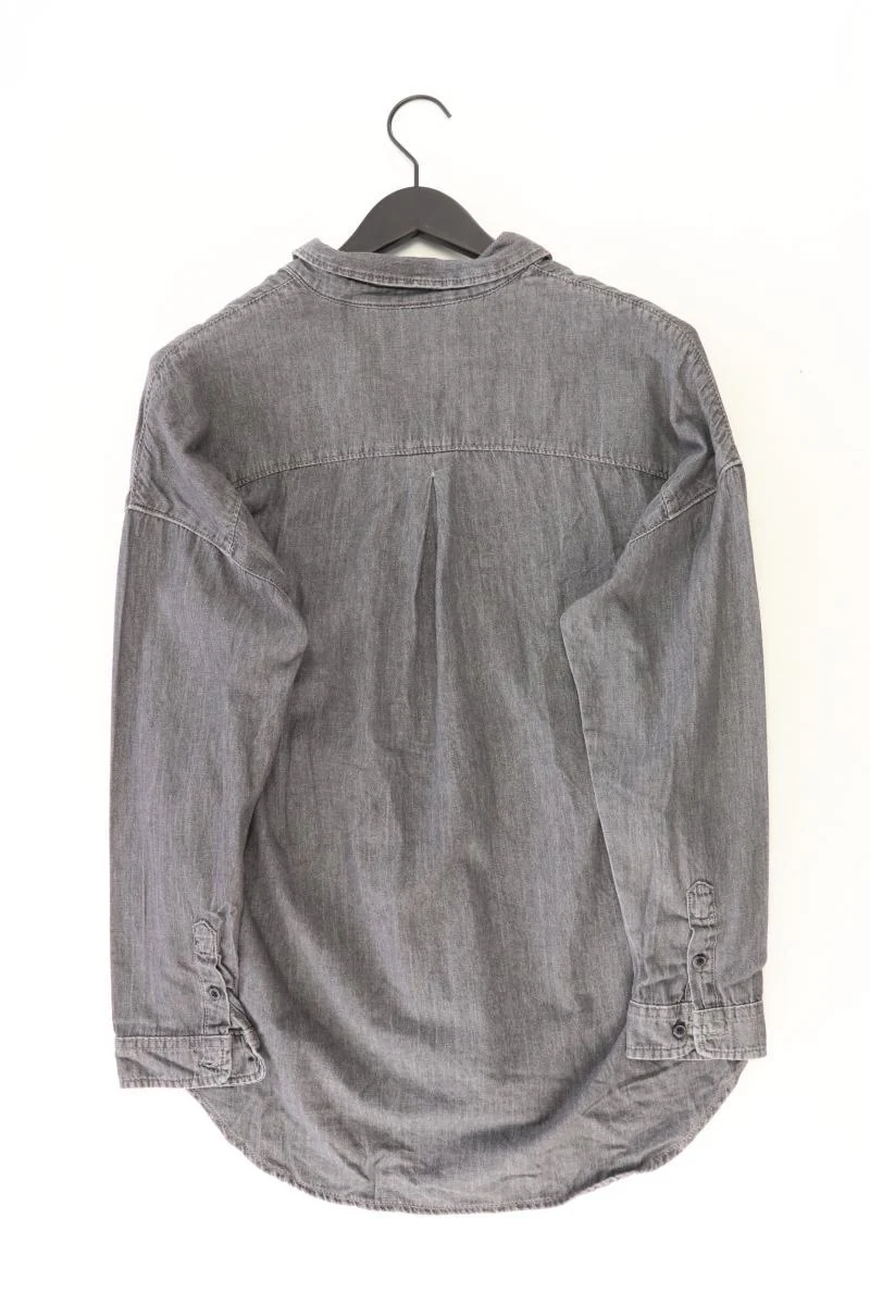 Pull&Bear Jeansbluse Gr. S Langarm grau aus Baumwolle - Image 2