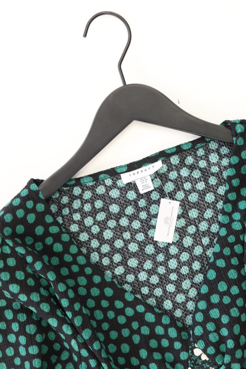 Topshop Langarmkleid Gr. 46 mit Blumenmuster grün - Image 3