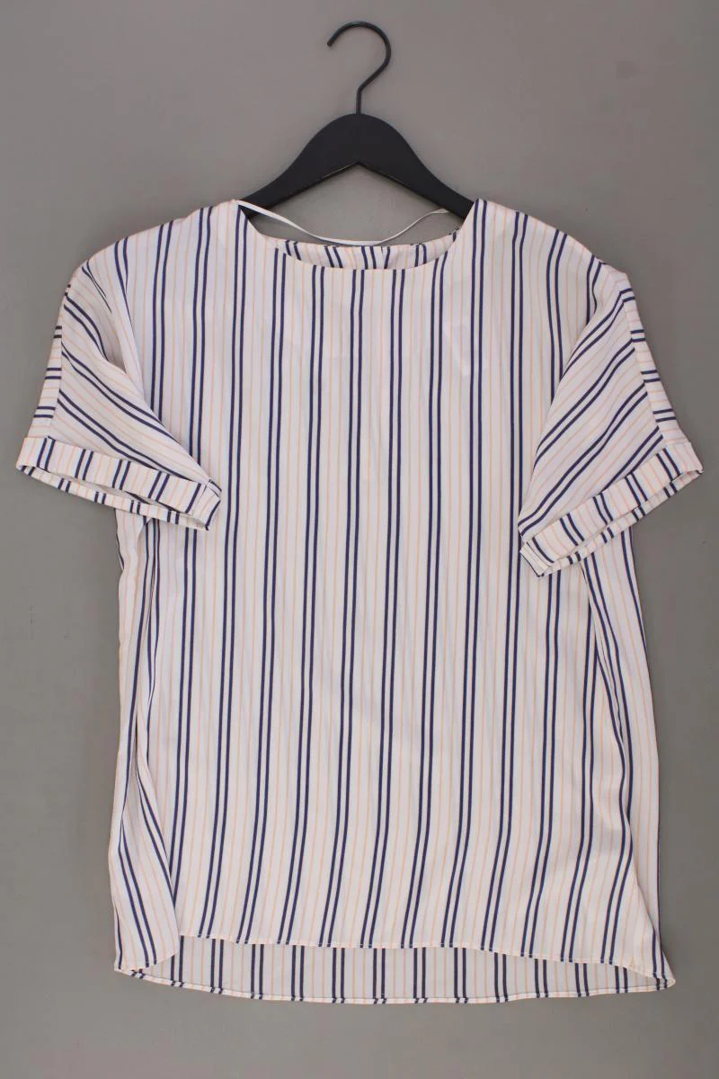 Esprit Kurzarmbluse Gr. M gestreift neuwertig creme aus Polyester