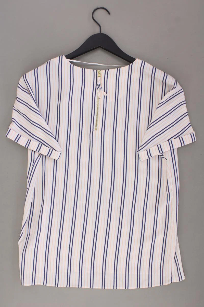 Esprit Kurzarmbluse Gr. M gestreift neuwertig creme aus Polyester - Image 3