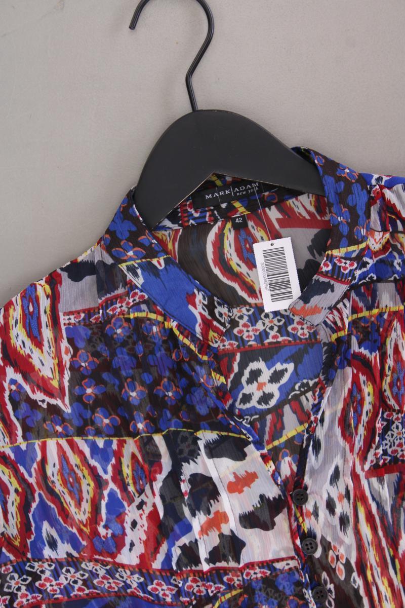 MARK ADAM Classic Bluse Gr. 42 3/4 Ärmel mehrfarbig aus Polyester - Image 2