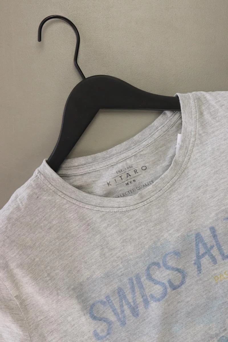 Kitaro Printshirt für Herren Gr. L Kurzarm grau aus Baumwolle - Image 3