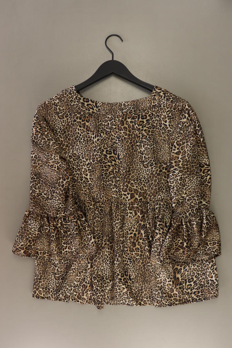 ViCOLO Regular Bluse Gr. 36 mit Tierdruck Trompetenärmel braun aus Polyester - Image 2